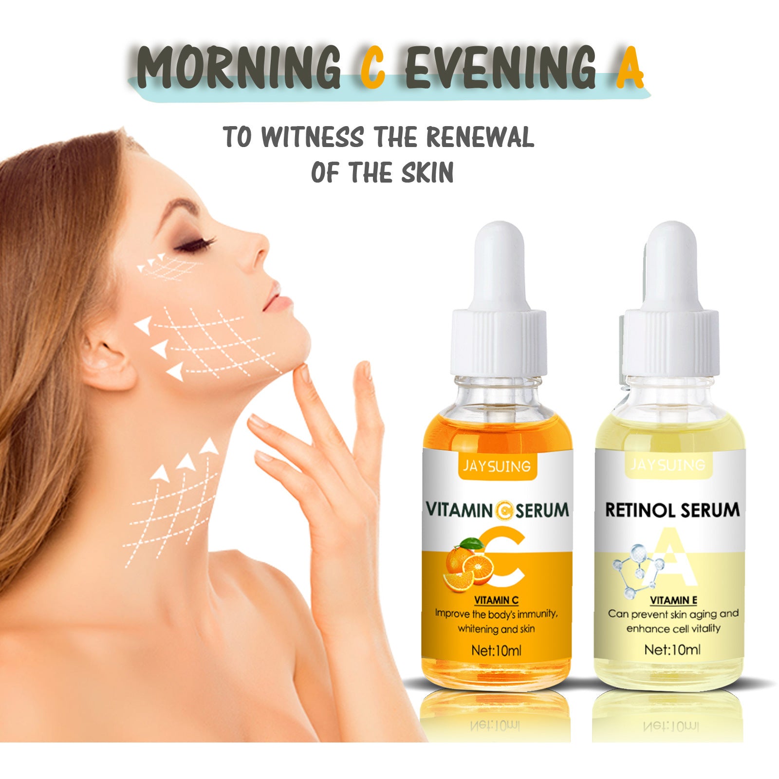 🎁 HOT SALE - 47% OFF🎁2PCS/SET MORNING C NIGHT A ESSENCE COMBO WITH RETINOL AND VITAMIN E