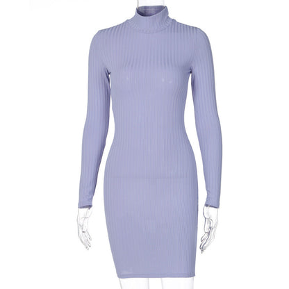 Unveiling the Allure of the Victoria Ribbed Turtleneck Mini Dress