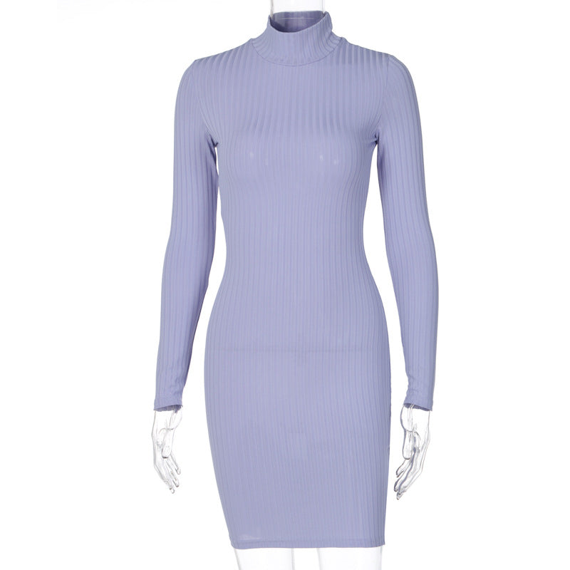 Unveiling the Allure of the Victoria Ribbed Turtleneck Mini Dress