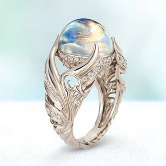 White swan colorful ring