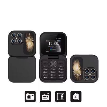 SERVO i17 Pro Mini Flip Mobile Phone