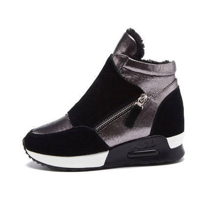 Thick-soled High-rise Casual Sports Shoes Girls' Cotton