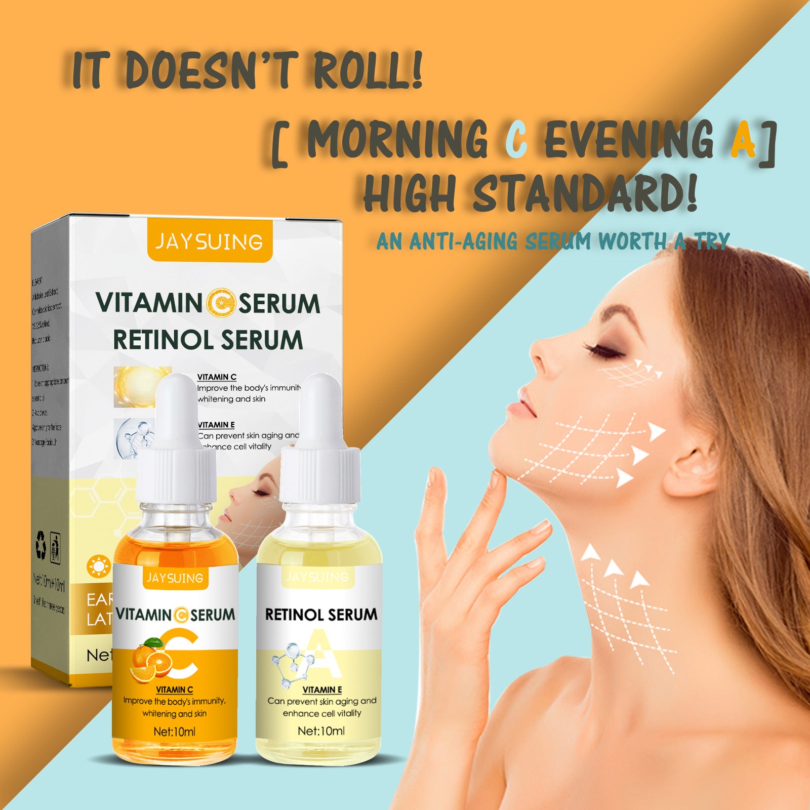 🎁 HOT SALE - 47% OFF🎁2PCS/SET MORNING C NIGHT A ESSENCE COMBO WITH RETINOL AND VITAMIN E