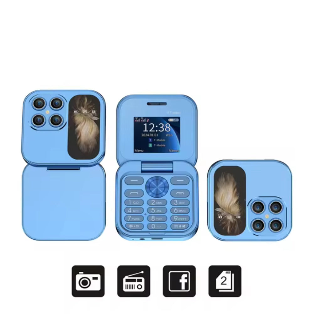 SERVO i17 Pro Mini Flip Mobile Phone