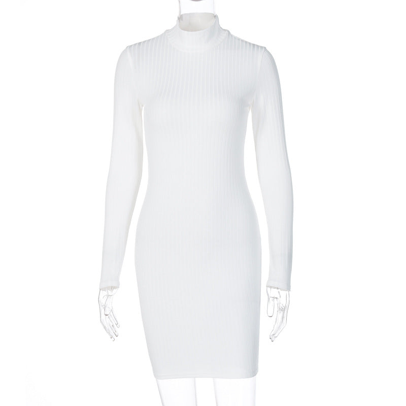 Unveiling the Allure of the Victoria Ribbed Turtleneck Mini Dress