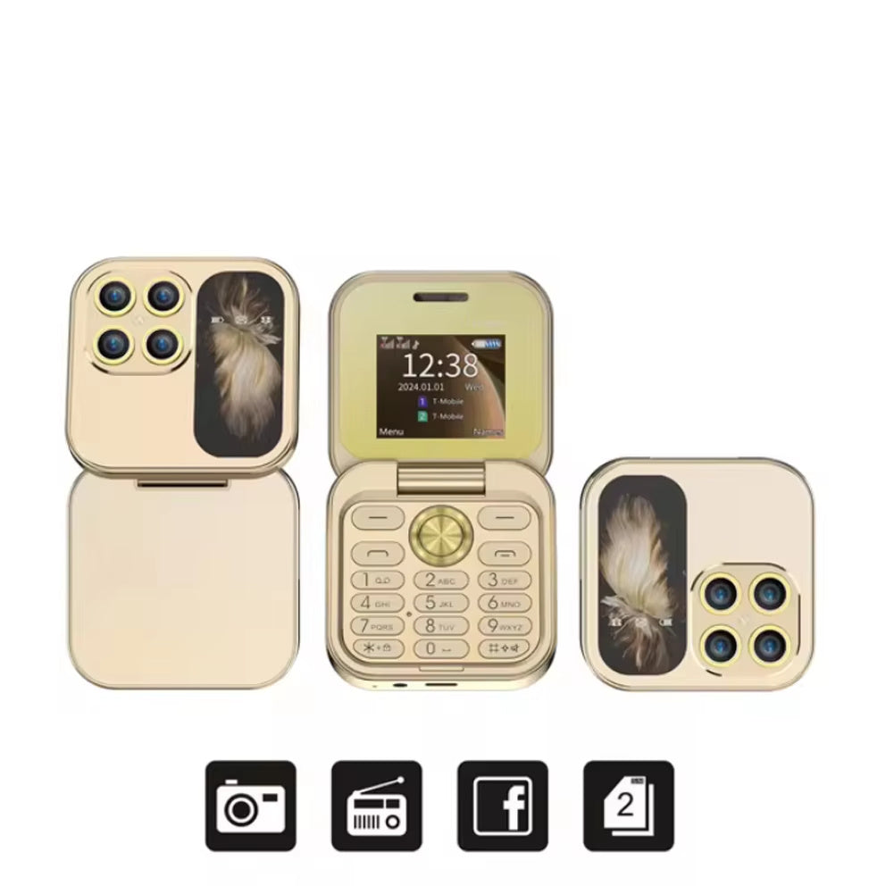 SERVO i17 Pro Mini Flip Mobile Phone